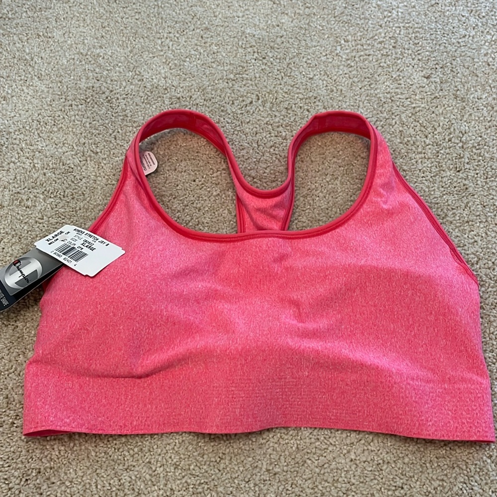 New with tags melon punch colored sports bra